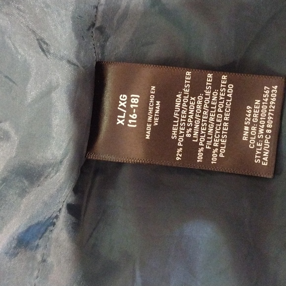 New Emerald faux down Coat - Picture 3 of 6